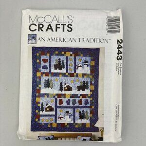 McCall's Crafts Pattern 2443 Snowman Quilt Pillows Stockings Mantle Cover